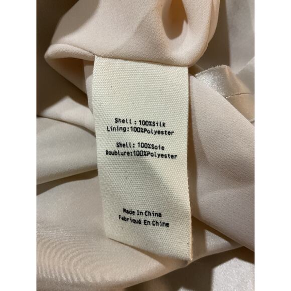 L'Agence 'Serita' White Silk Maxi V-Neck Bias Dress Size 4 - NWT - Picture 5 of 5